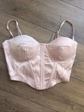 Women’s Blush Pink Corset Bustier Top